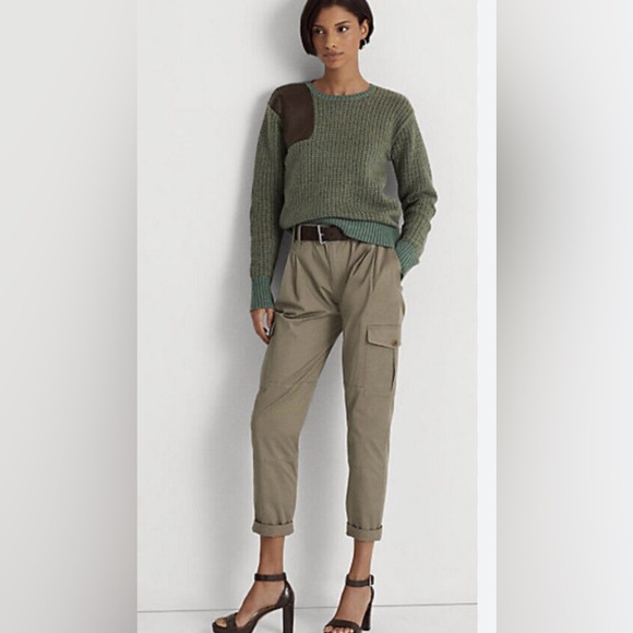 Lauren Ralph Lauren Pants - Lauren Ralph Lauren micro sanded twill cargo pants, green , size 10